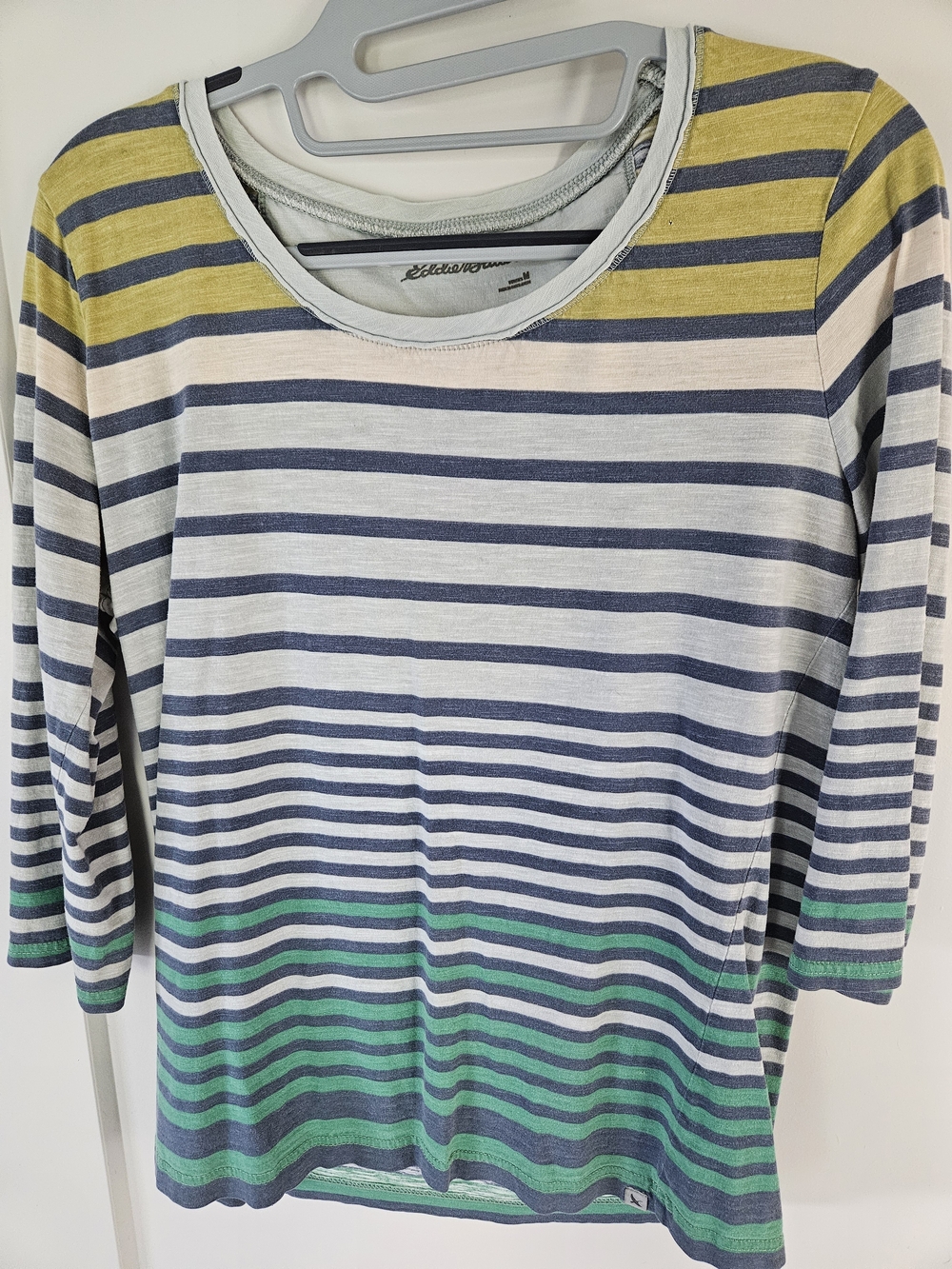 Eddie Bauer Striped Long-Sleeve Crewneck Top - Multicolor